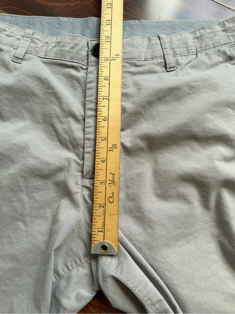 Faherty 9” Movement Chino Short Fossil Size 32 Pockets Organic Cotton Blend